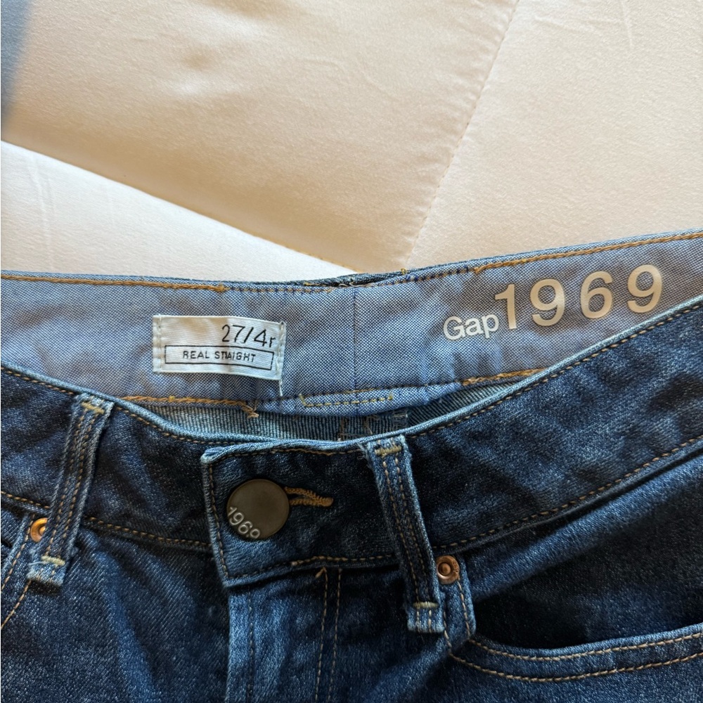 Gap 1969 Real Straight Jeans Medium Wash Size 27/4